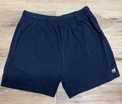 Pantalones Cortos de Salón Vintage Big Dog Para Hombre Negros Elastizados 100% Algodón Bordados Logo L Foto 1 de 4