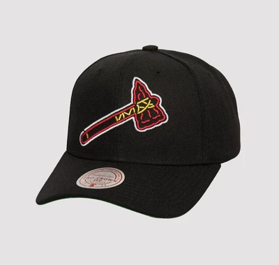 Atlanta Braves Neon Logo Mitchell & Ness Black Snapback Unisex Adults - Image 1 of 2