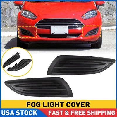 一对左侧雾灯保护套 适用于轿车 14 - 19 福特嘉年华 D2BZ15266BA 2x — 第 1/4 张图片