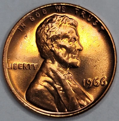 1966 SMS GEM RED LINCOLN MEMORIAL CENT - Image 1 of 4