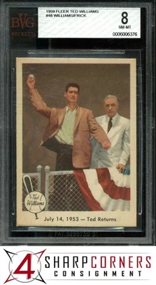 1959 FLEER TED WILLIAMS #48 JULY 14 1953 TED RETURNS BVG 8 - Image 1 of 4
