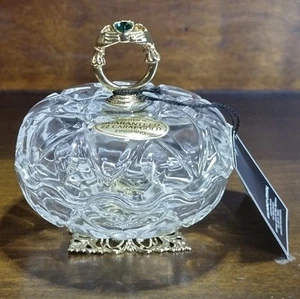 Vtg Killarney Ireland Glass Trinket Dish - 22K Gold, Lead Crystal Original Tags - Picture 1 of 18