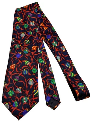 ALYNN шеи рождественские украшения многоцветный шелк атласный мужской галстук - 57 «L/3,75» W - Изображение 1 из 4