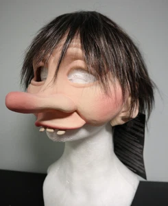 Halbwitz Halbmaske - Zagone Studios "Bashfool" Erwachsene handgefertigte Maske - Bild 1 von 10