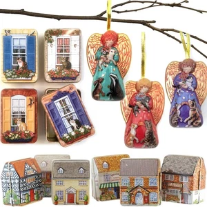 DANA KUBICK METAL TIN BOX Home Christmas Hanging Keepsake Storage Trinket Gift - Picture 1 of 22