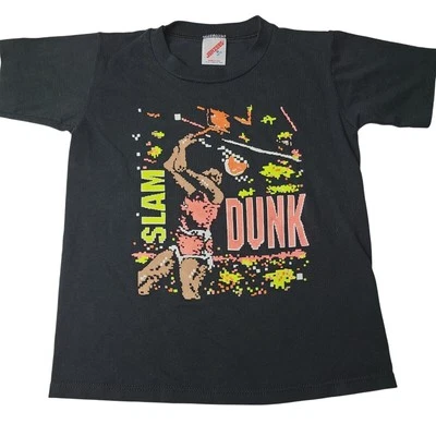 Camiseta de Juego de Baloncesto Slam Dunk Vintage Juvenil Talla Mediana Años 90 Michael Jordan Foto 1 de 4