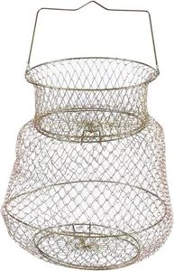 Metall Rostfrei Fischkorb Zusammenklappbar Fischnetz Käfig Fischkörbe für Live Fi - Bild 1 von 2