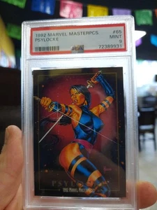 Psylocke PSA 9 1992 Marvel Masterpieces #65 MINT Base Card Skybox X-Men Mutants - Picture 1 of 8