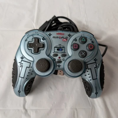 Nyko Airflow XL Wired Controller Blue PS2 PlayStation 2 Tested Works - Image 1 of 4