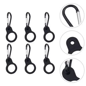 6 Pezzi Portabottiglie Silicone Fibbia Acqua Portabottiglie Porta Viaggio Acciaio Inox - Foto 1 di 12