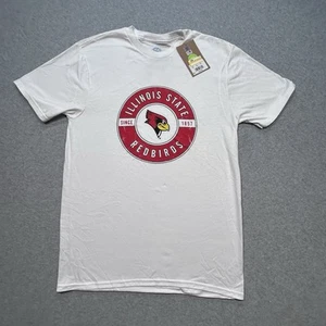 Illinois State Redbirds Shirt Adult Size Small White Tshirt Mens - Picture 1 of 6
