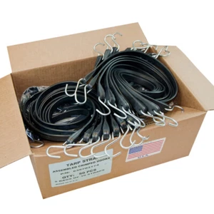 Universal Polymers USA Tarp Straps with Crimped Hooks - 10” - Box of 50 - Bild 1 von 4