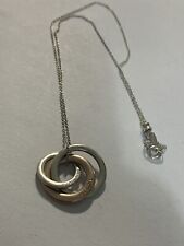 Vintage Tiffany & Co. NY 1837 Sterling Silver Interlocking Circles Necklace
