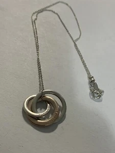 Vintage Tiffany & Co. NY 1837 Sterling Silver Interlocking Circles Necklace - Picture 1 of 7