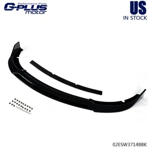 Black Front Bumper Lip Splitter Gloss Fit For 15-20 Dodge Charger SRT Style - Picture 1 of 12