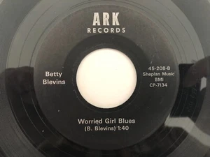 Ohio Rockabilly Bop 45 BETTY BLEVINS Worried Girl Blues ARK hear - Bild 1 von 2