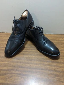 Mezlan Nicola Leather Shoes 14B. Oxford Black Made In Spain #28 - Picture 1 of 12