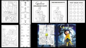1:6 SCALE MINIATURE COLORING BOOK CORALINE ILLUSTRATED - Picture 1 of 1