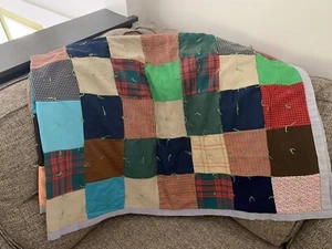 Vintage Quilt Patchwork 1960s - Picture 1 of 10