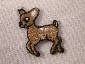 Infant Fawn Deer Embroidered Iron On Patch - Picture 1 of 1