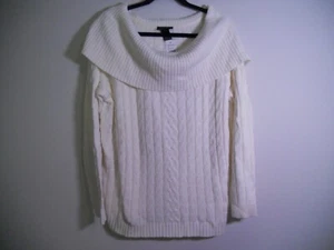Lane Bryant Women's Plus Size Loose Turtleneck Ivory Color Size 14/16 NWT - Picture 1 of 5