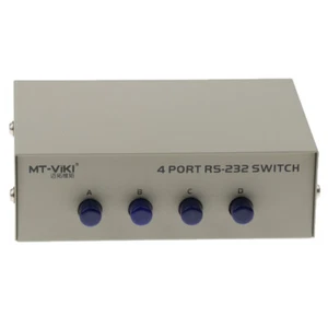 DB9 Pin Serial Port Data Switch Box with 4x RS232 Connections for Printer, - Picture 1 of 9