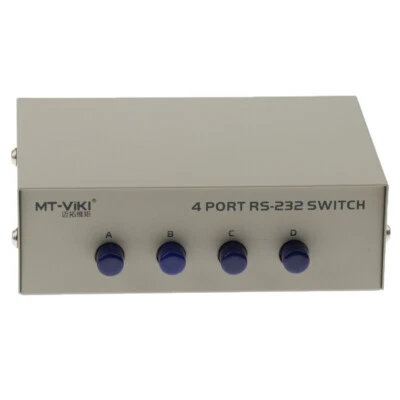 DB9 Pin Serial Port Data Switch Box with 4x RS232 Connections for Printer, - Image 1 of 4
