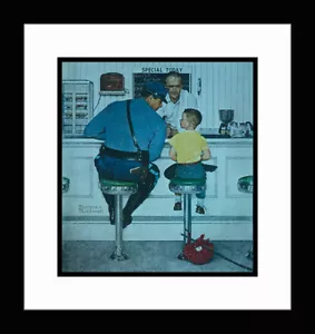 NORMAN ROCKWELL • Stampa artistica personalizzata con cornice 'The Runaway' - Foto 1 di 1