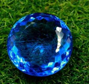 EGL Certified Natural 2000 Ct Big Size A+ Blue Topaz Round Cut Loose Gemstone - Picture 1 of 4