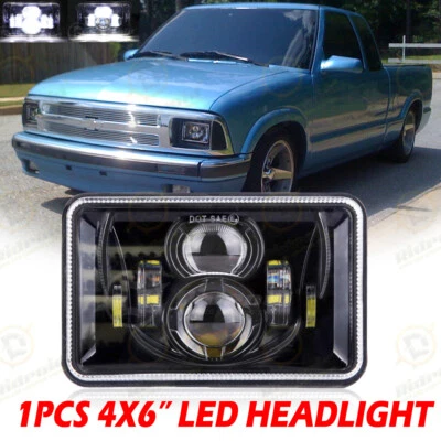 Faro proyector LED 4x6" haz sellado alto/bajo para Chevrolet S10 1995 1996 1997 Foto 1 de 4