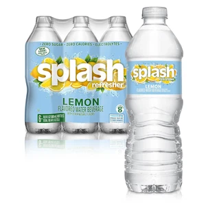 Splash Refresher Acqua Aromatizzata al Limone, 16,9 Fl Oz, Bottiglia di Plastica Confezione da 6 - Foto 1 di 12
