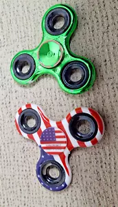 2 piezas. Tri Fidget Spinner 3D Escritorio Plástico Bandera Por Yunlon 0617 y Metal Verde - Imagen 1 de 5