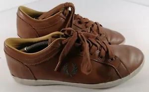 Fred Perry Sneakers da uomo in pelle di base, marrone chiaro - taglia UK 9 - Foto 1 di 18