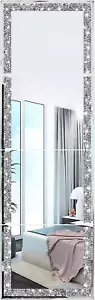 Vollständige Länge Spiegelfliesen, Crystal Crush Diamant Ganzkörper Wandspiegel, 14'' x 11'' 4 - Bild 1 von 8