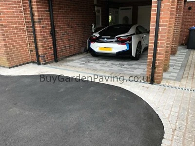 Silver Grey Granite Cobble Setts 100x100 1m2 Collected Driveway Edging Stones - Image 1 of 2