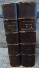 L'Isthme Et Le Canal de Suez  2 Vols. Charles Roux  1901  1st.Ed. French Text