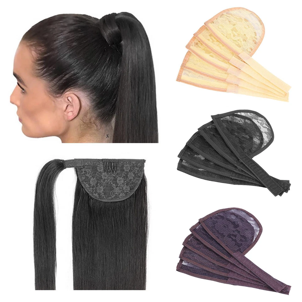 5pcs Hair Net for Pony Tail Weaving Net Ponytail Net Ponytail Extension Base - Image 1 of 1