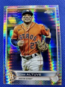 2022 #6 Jose Altuve Topps Chrome Baseball Prism Refractor Houston Astros - Picture 1 of 2