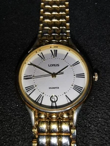 Unisex Lorus V532-X002 Quartz Watch with Gold Metal Strap - Picture 1 of 3