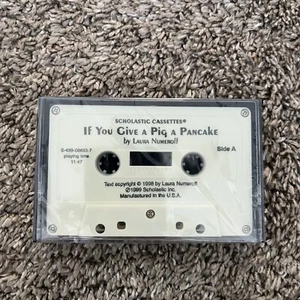 Vintage Scholastic Cassette Tape Kids If you give a pig a pancake 1999 numeroff - Picture 1 of 3