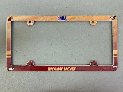 Miami Heat Baloncesto NBA Plástico Vibrante Placa Marco Soporte Coche Decoración Foto 1 de 4