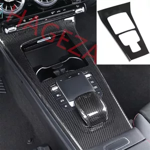 Real Carbon Central Console Gear Shift Trim For Benz A CLA Class W177 W118 2020+ - Picture 1 of 9