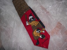 KR1801 Simon Krawatte 100% Seide Rot Weiß Braun Schwarz Petrol Gold Clowns 135cm