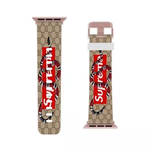 11Gucci Snake 45Supreme Custom Apple Watch Band Wristwatch 38-40 mm/42-44 mm - Picture 1 of 2