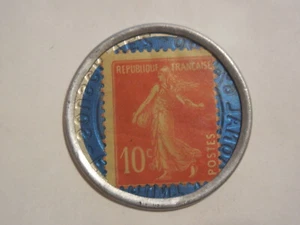 Francia gettone pubblicitario francobollo 10 centesimi Credit Lyonnais - Picture 1 of 2