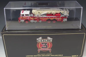 CODE 3 MACK CF AERIALSCOPE LADDER FDNY #12 FIRE TRUCK LE. 1/64 DIE CAST MIB - Picture 1 of 7