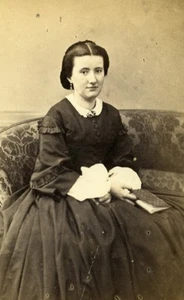 France Paris Woman Second Empire Fashion Old CDV Photo Warner 1860's - Picture 1 of 3