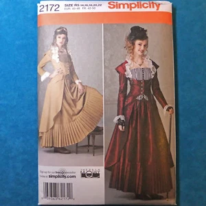 Costume Simplicity 2172 Steam Punk Suit cappotto lungo gonna bustier modello 6-12 nuovo - Foto 1 di 5