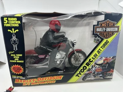 TYCO Remote Control 6V Jet Turbo HARLEY DAVIDSON Motorcycle Red Vintage 1994  - Image 1 of 2