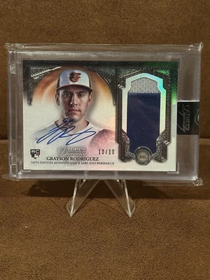 Grayson Rodriguez 2023 Topps Dynasty Rookie Patch Auto /10 RPA DAP-GR5 - Image 1 of 2